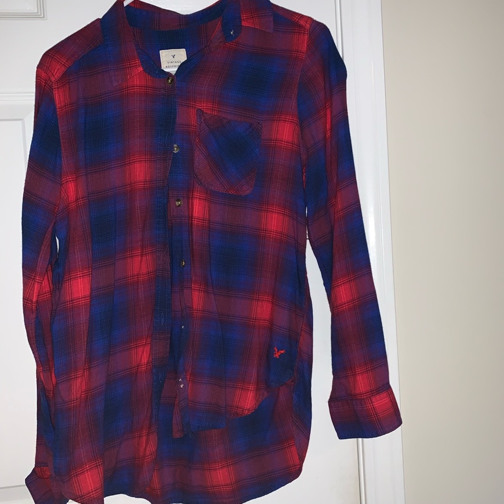 Red and blue flannel